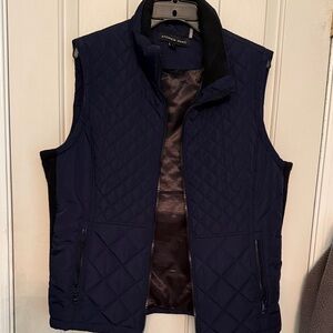 Andrew Marc Navy Quilted Vest Women’s XL